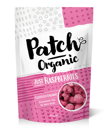 Patch Organic Raspberries 6x500g