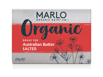 Marlo Organic Grass Fed Salted Butter 12x250g