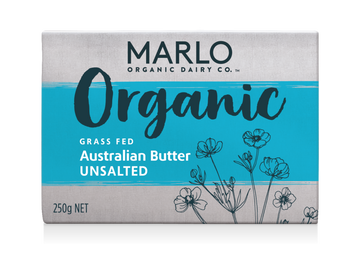 Marlo Organic Grass Fed Unsalted Butter 12x250g