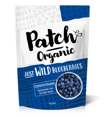 Patch Organic (1kg) WILD Blueberries 6x1kg