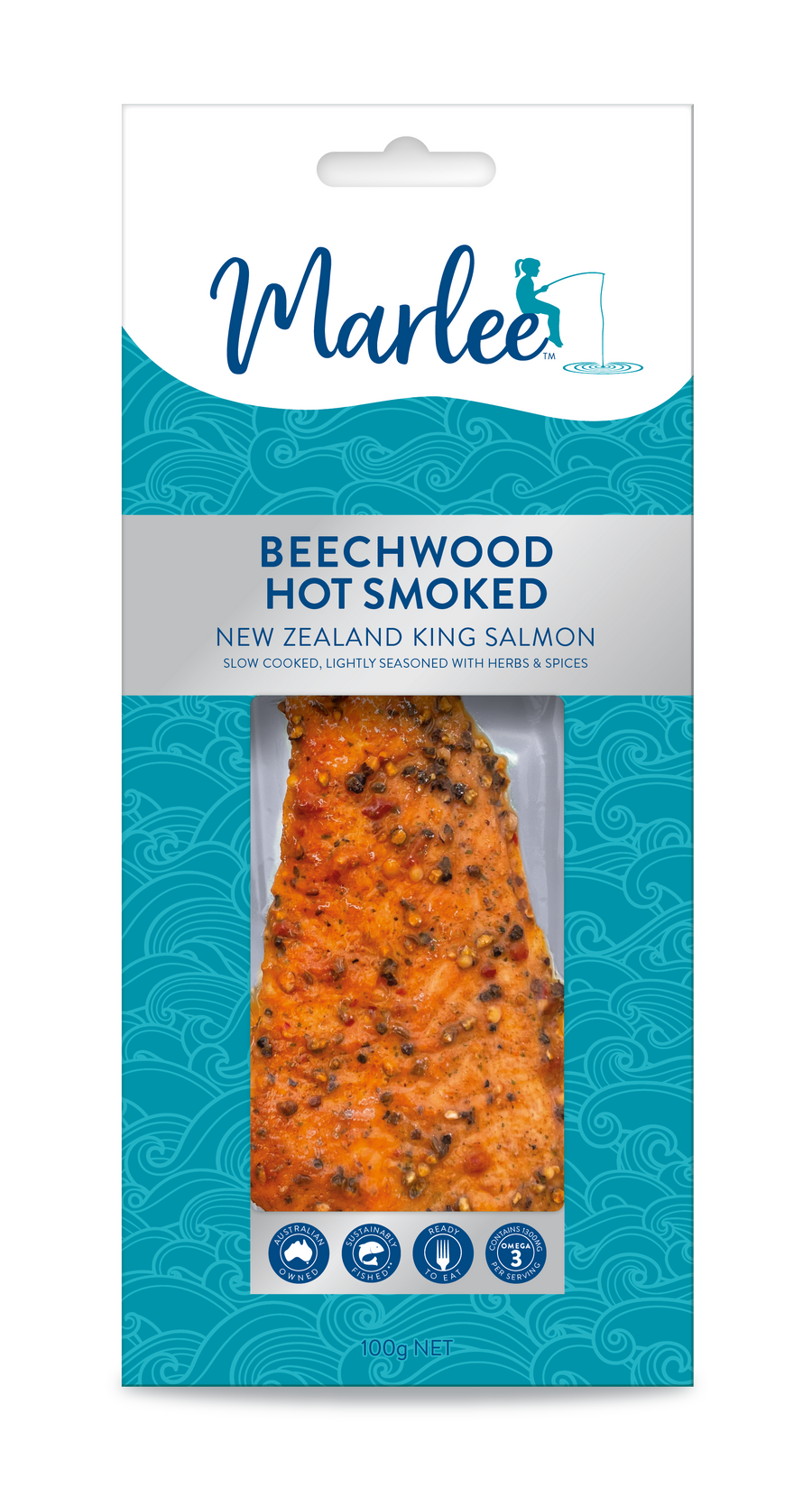 Marlee Hot Smoked Beechwood King Salmon 6x100g