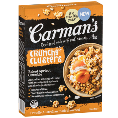Carman's Baked Apricot Crumble Clusters 5x500g