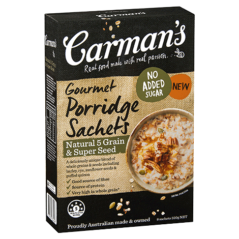 Carman's Natural 5 Grain & Super Seed Porridge 6x320g