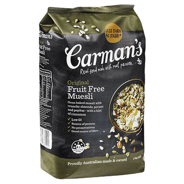 Carman's Original Fruit Free Muesli 4x1.5kg