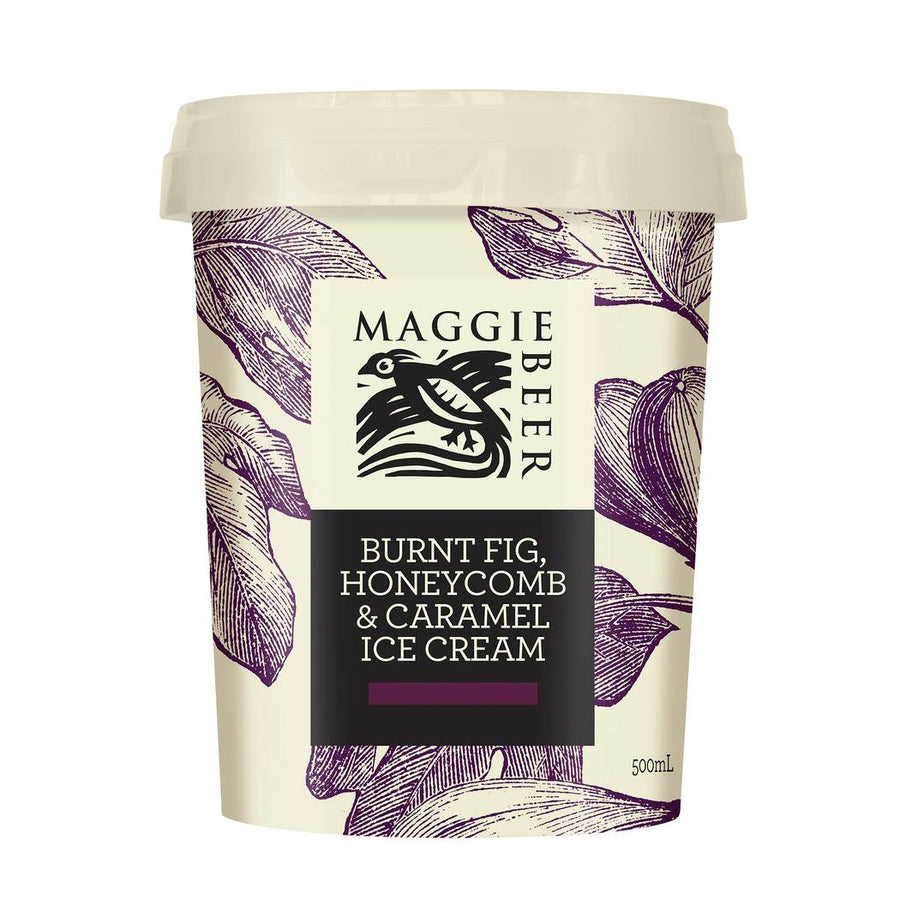 Maggie Beer Burnt Fig Honeycomb & Caramel Ice Cream 6x500ml