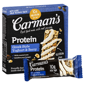 Carman's Greek Style Yoghurt & Berry Protein Bars 6x200g