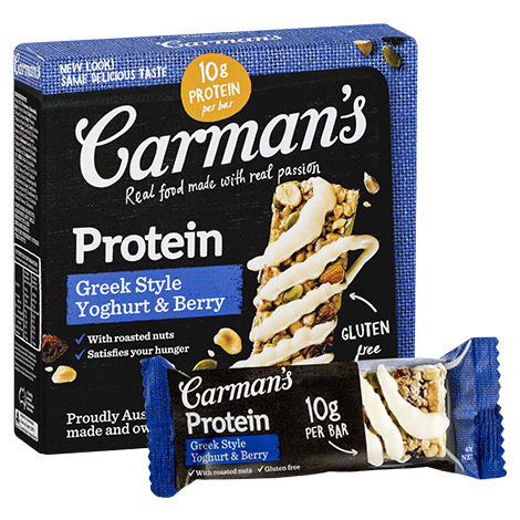Carman's Greek Style Yoghurt & Berry Protein Bars 6x200g