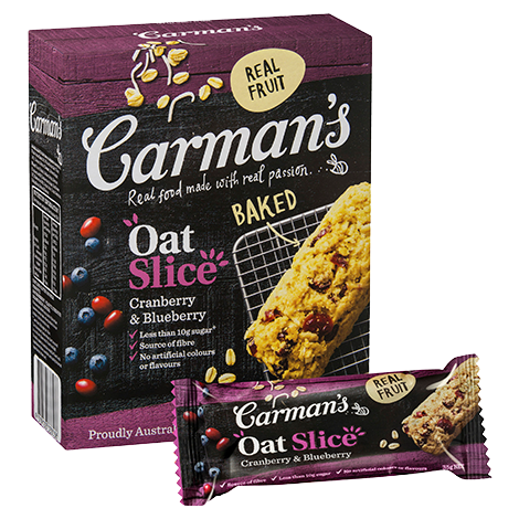 Carman's Cranberry & Blueberry Oat Slice - Bellco Group Fine Food Distributers