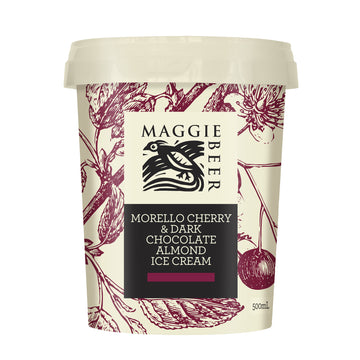 Maggie Beer Morello Cherry & Dark Chocolate Almond Ice Cream 6x500ml