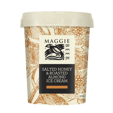 Maggie Beer Salted Honey & Roast Almond Ice Cream - Bellco Group Fine Food Distributers