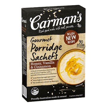 Carman's Honey, Vanilla & Cinnamon Porridge 6x320g