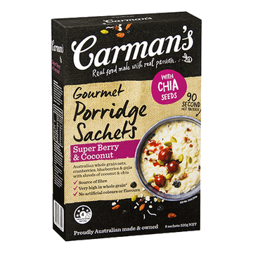 Carman's Super Berry & Coconut Porridge 6x320g