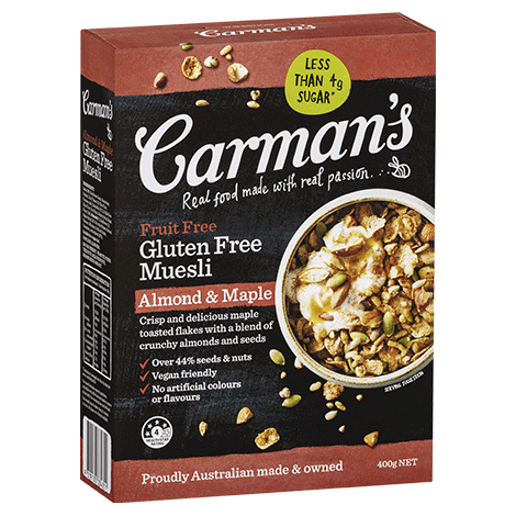 Carman's Almond & Maple Gluten Free Muesli 6x400g