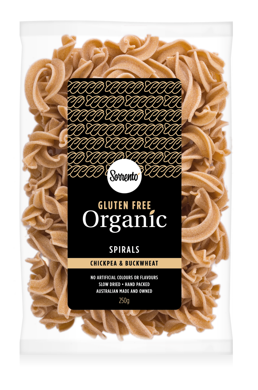 Sorrento Organic & Gluten Free Chickpea Buckwheat Spirals 6x250g