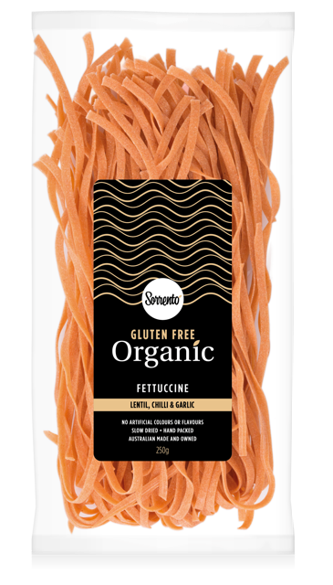 Sorrento Organic & Gluten Free Chilli Fettuccine 6x250g