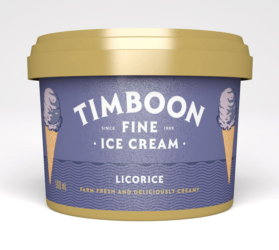 Timboon Licorice Ice Cream 6x500ml