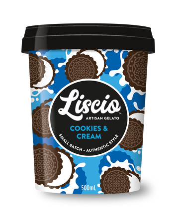 Liscio Cookies & Cream Gelato 6x500ml